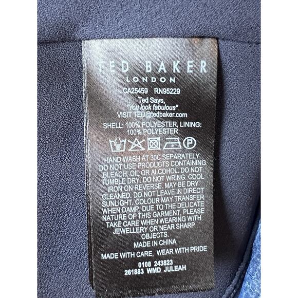 Ted Baker London Juleah Floral Wrap Dress Sz 1, US Size 4, EUC - Picture 4 of 8